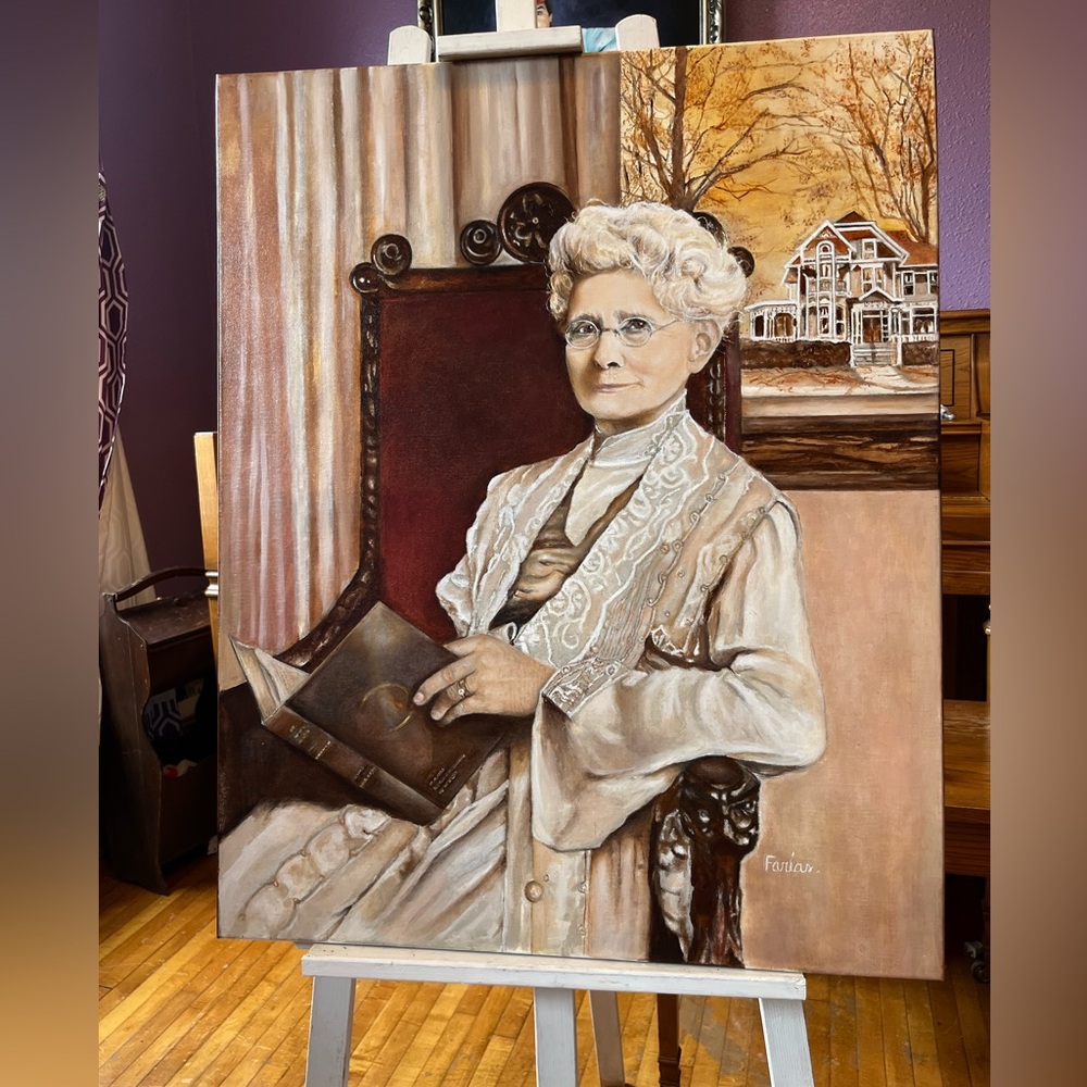 Oil painting of Lucy Smith Morris